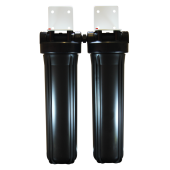 Osmio Black Line 4.5 x 20 Inch Dual Full Flow Housing