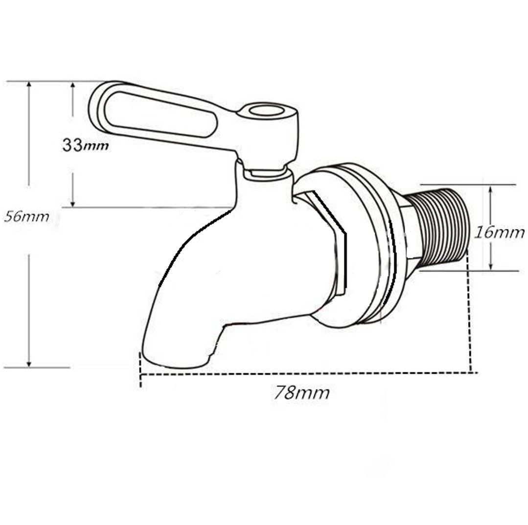 Propur Stainless Steel Spigot Dimensions