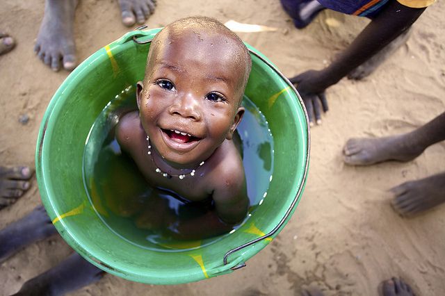 BABY IN A BUCKET
